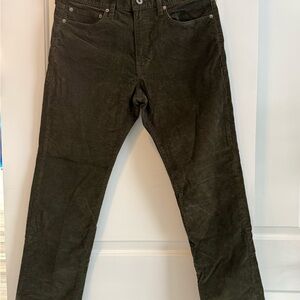 J.Crew 770 Slim Straight Corduroy Pants 32x30 Olive